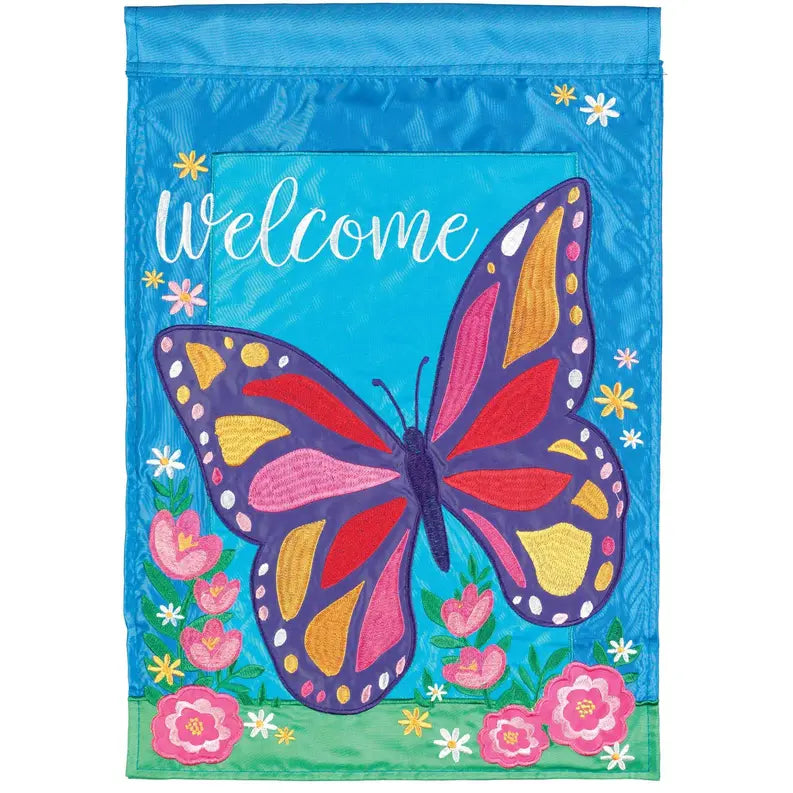 Flag Butterfly Welcome Dicksons Inc