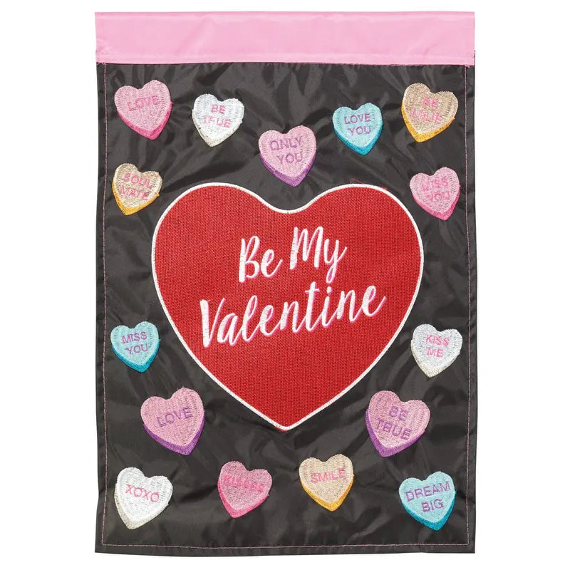 Flag Candy Hearts Burlap Polyester Dicksons Inc