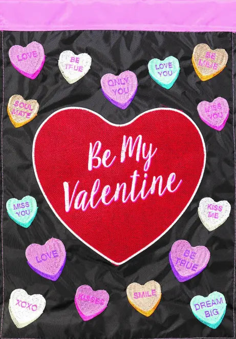 Flag Candy Hearts Burlap Polyester Dicksons Inc