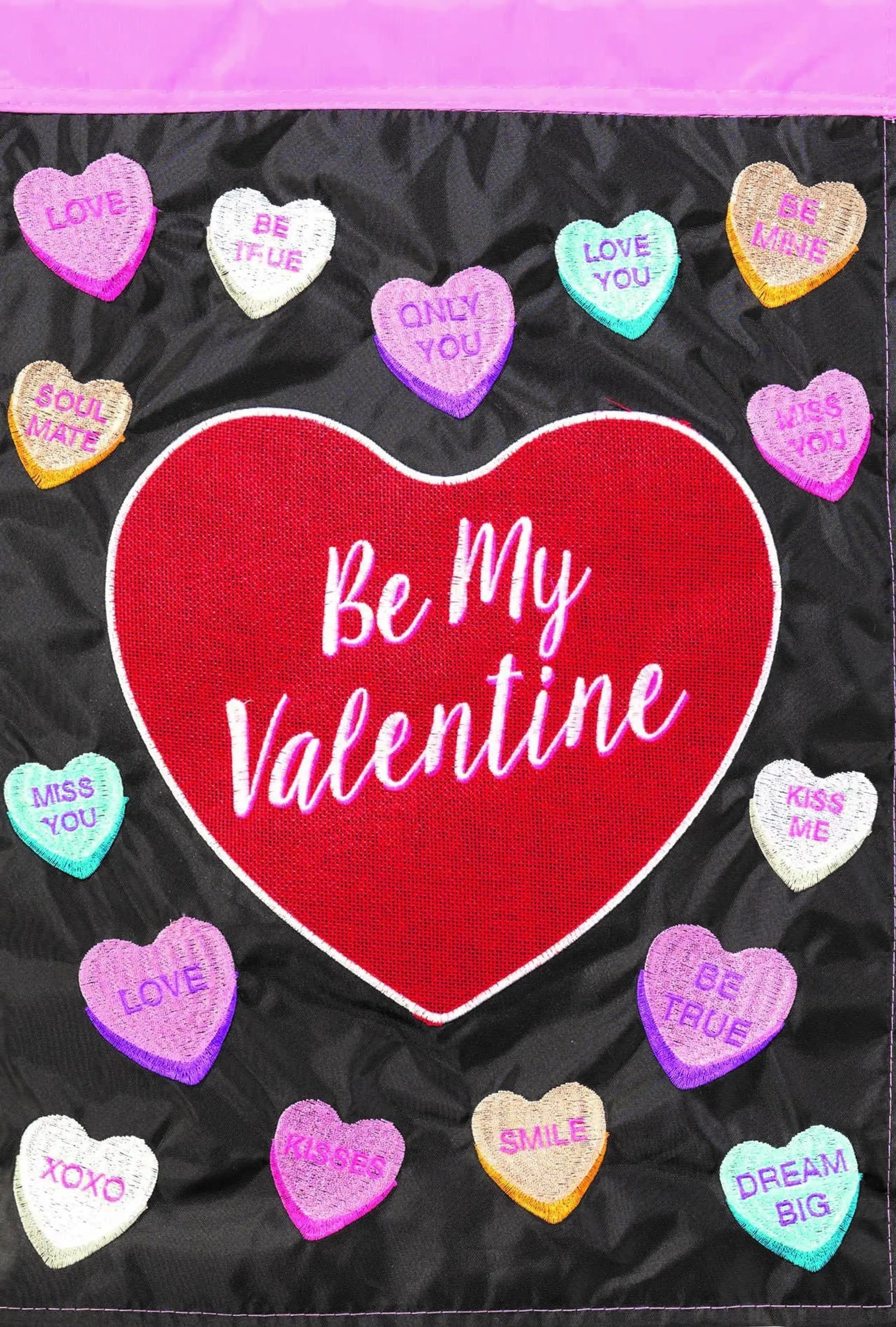 Flag Candy Hearts Burlap Polyester Dicksons Inc