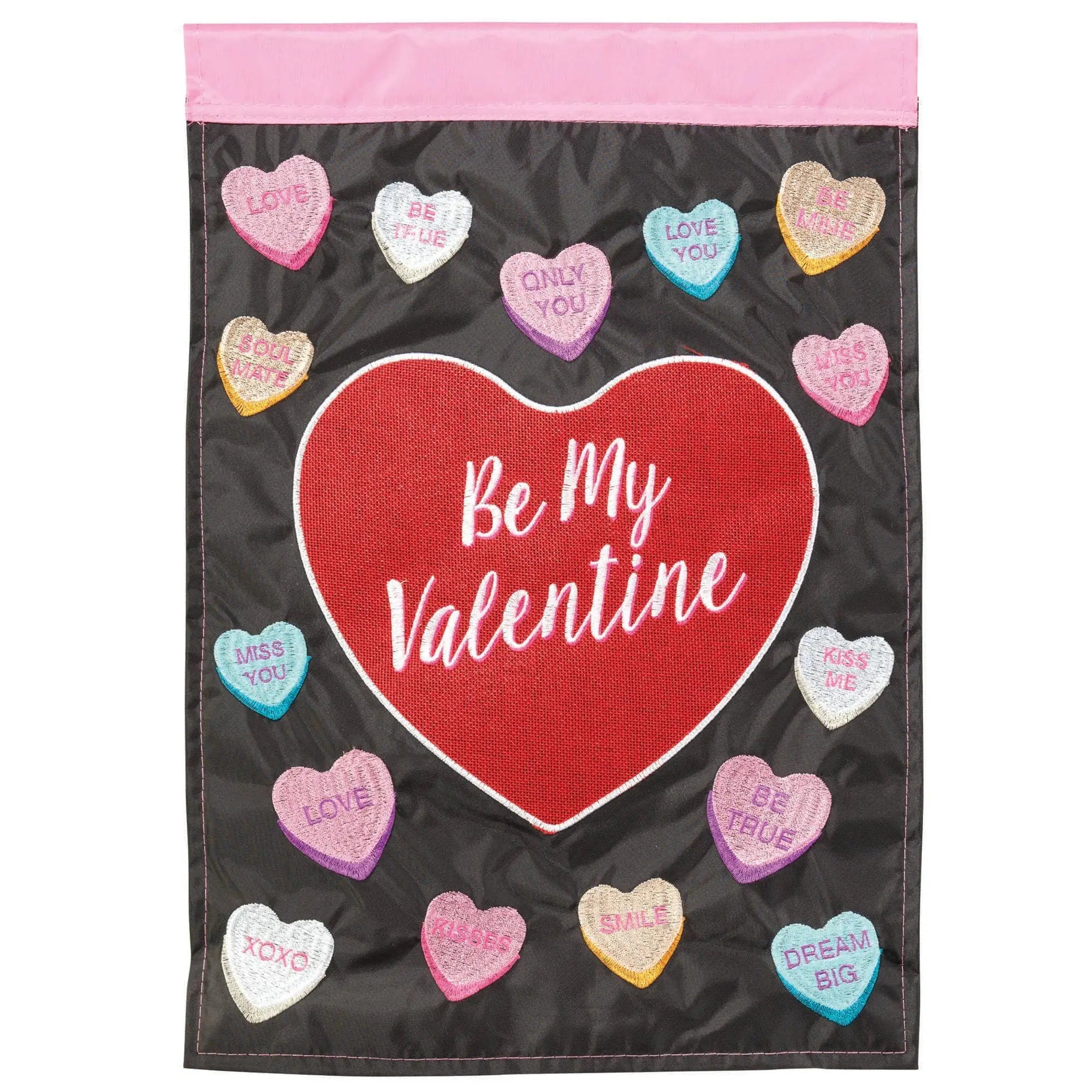 Flag Candy Hearts Burlap Polyester Dicksons Inc