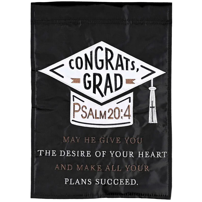 Flag Congrats Grad Psalm 20:4 13x18 Dicksons Inc