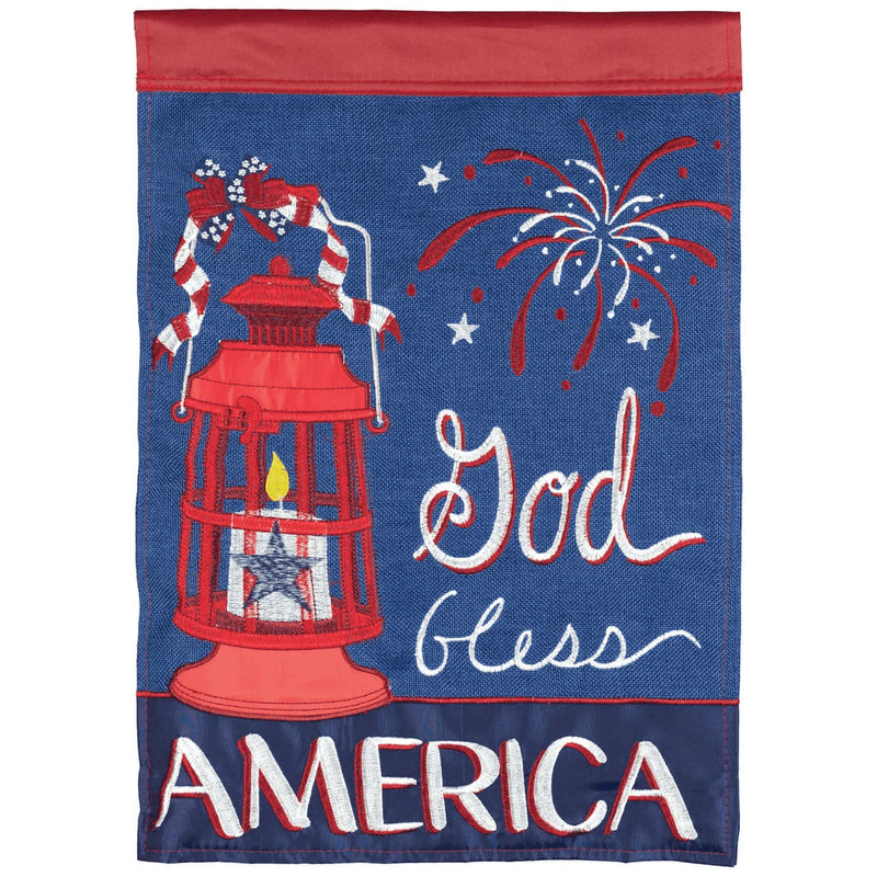 Flag God Bless America Lantern Dicksons Inc