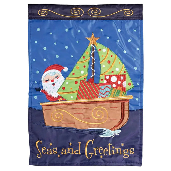 Flag Merry Christmas Sailboat Dicksons Inc