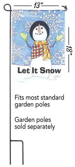 Flag Snowman Let It Snow Polyester Dicksons Inc