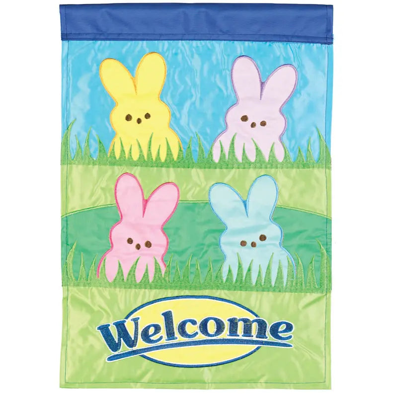 Flag Welcome Bunnies Polyester 13x18 Dicksons Inc