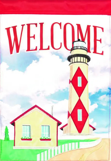 Flag Welcome Lighthouse Polyester Dicksons Inc