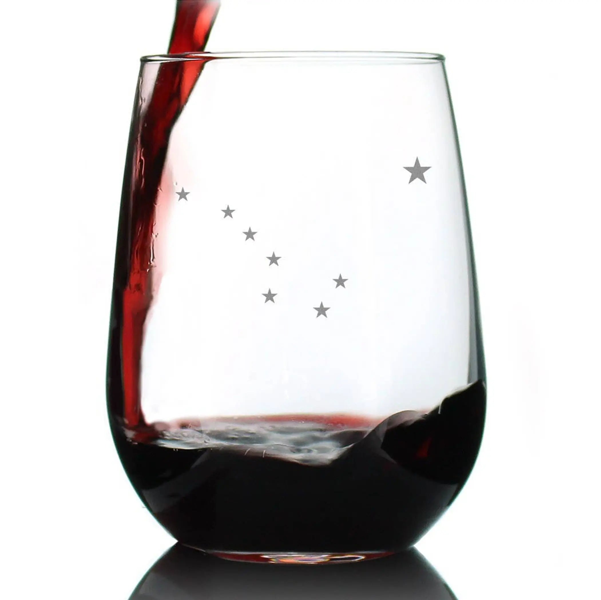 Flag of Alaska Stemless Wine Glass - Alaskan Gifts and Decor Bevvee