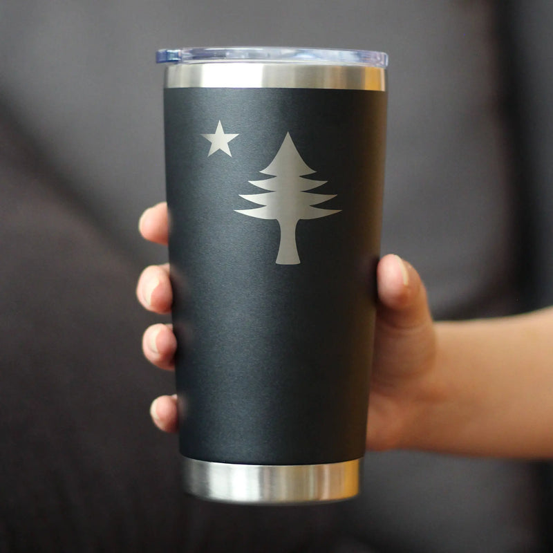 Flag of Maine Insulated Travel Tumbler - Mainers Gifts Bevvee