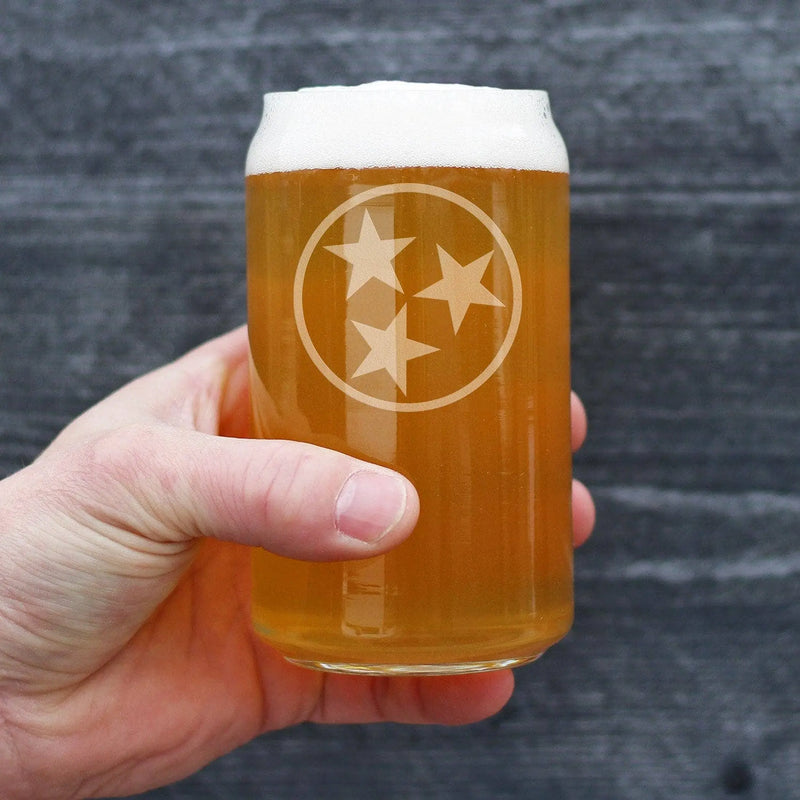 Flag of Tennessee Beer Can Pint Glass - Tennesseans Gifts Bevvee