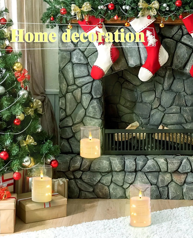 Flameless Candle Battery Powered Candle LED Fairy Light Plexiglass Candle with Remote Control Holiday Candle GreatEagleInc