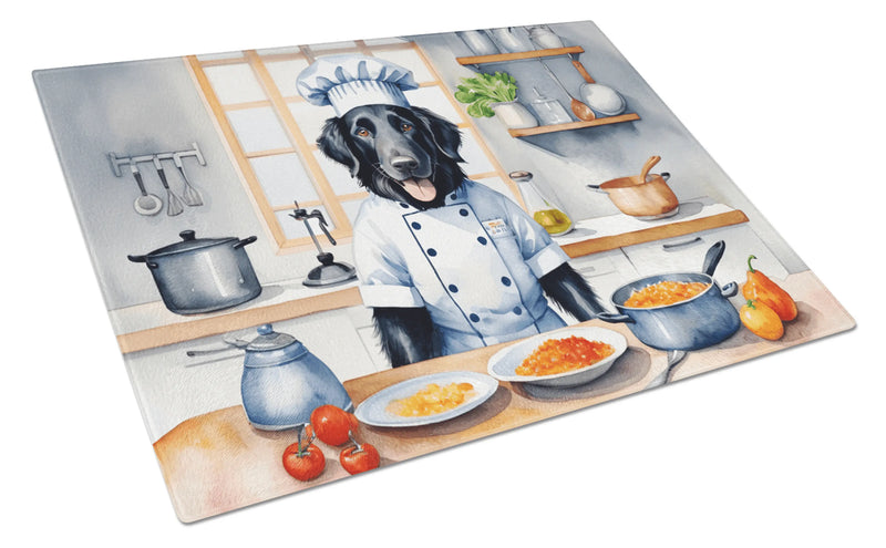 Flat-Coated Retriever The Chef Glass Cutting Board Caroline's Treasures