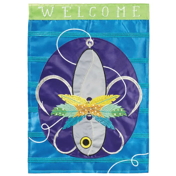 Fleur De Lis Fishing Lure Flag Garden Dicksons Inc
