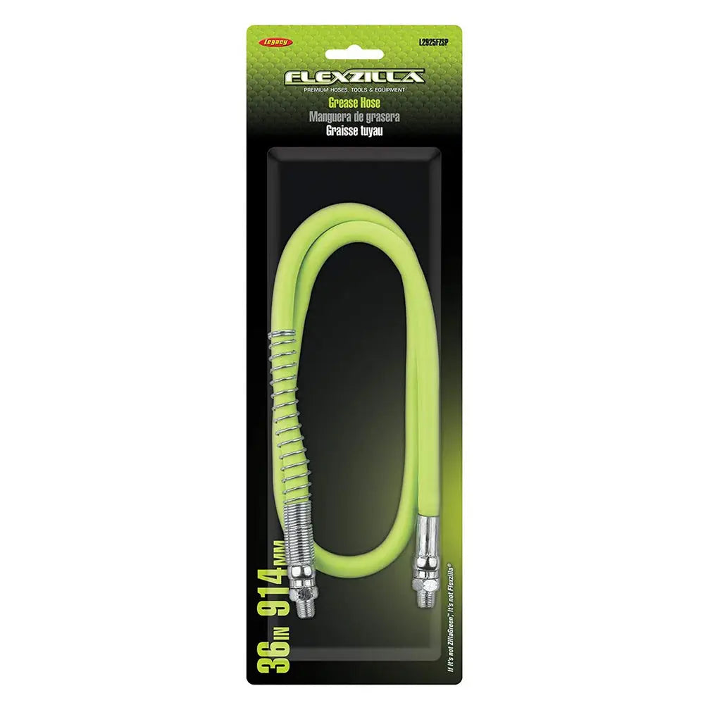 Flexzilla Grease Hose With Spring Guard 3/16" X 36" With 1/8" Mnpt Ends FLEXZILLA