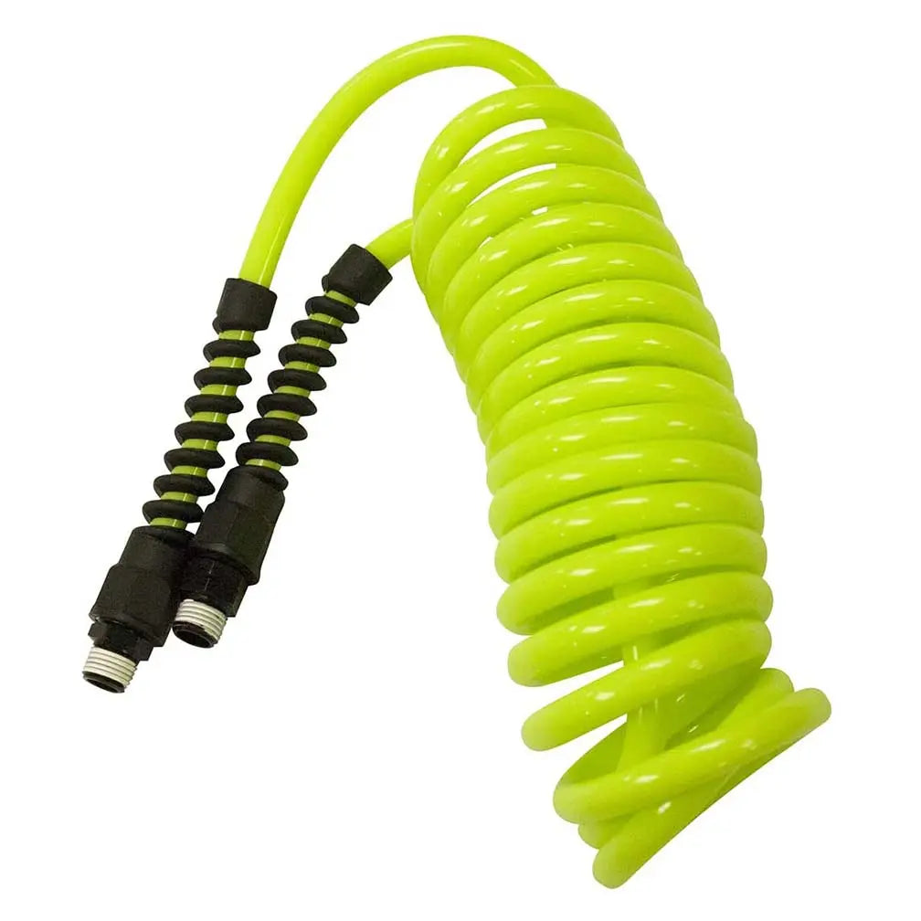 Flexzilla Polyurethane Recoil Hose 1/4in X 10ft W/ 1/4in Mnpt Fittings FLEXZILLA