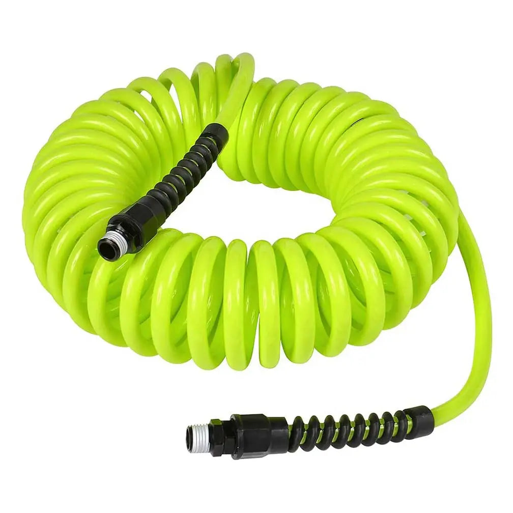 Flexzilla Polyurethane Recoil Hose: 1/4" X 25' With 1/4in With Mnpt Fittings FLEXZILLA