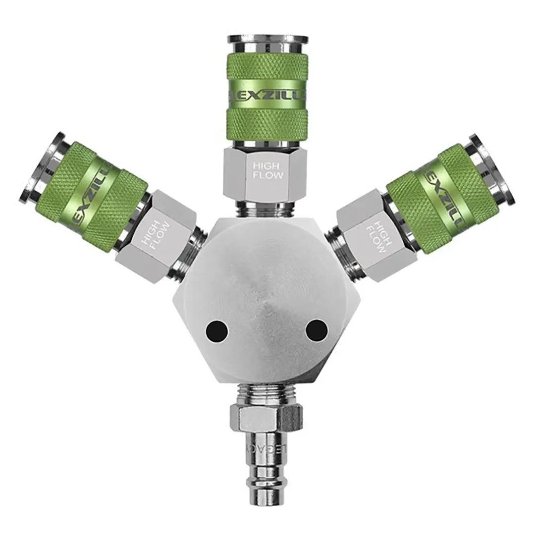 Flexzilla Pro High Flow 3-way Manifold 3/8" Npt FLEXZILLA