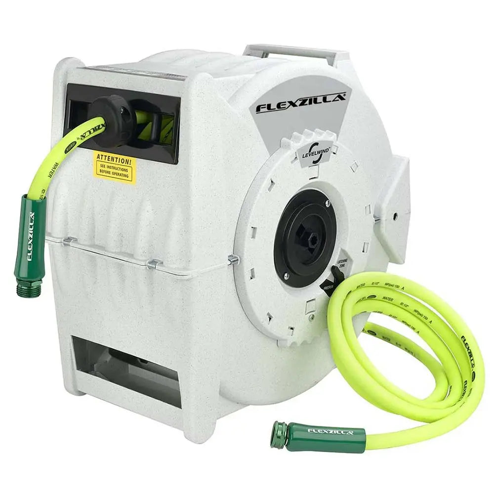 Flexzilla Retractable Water Hose Reel With Levelwind Technology 1/2" X 70' FLEXZILLA