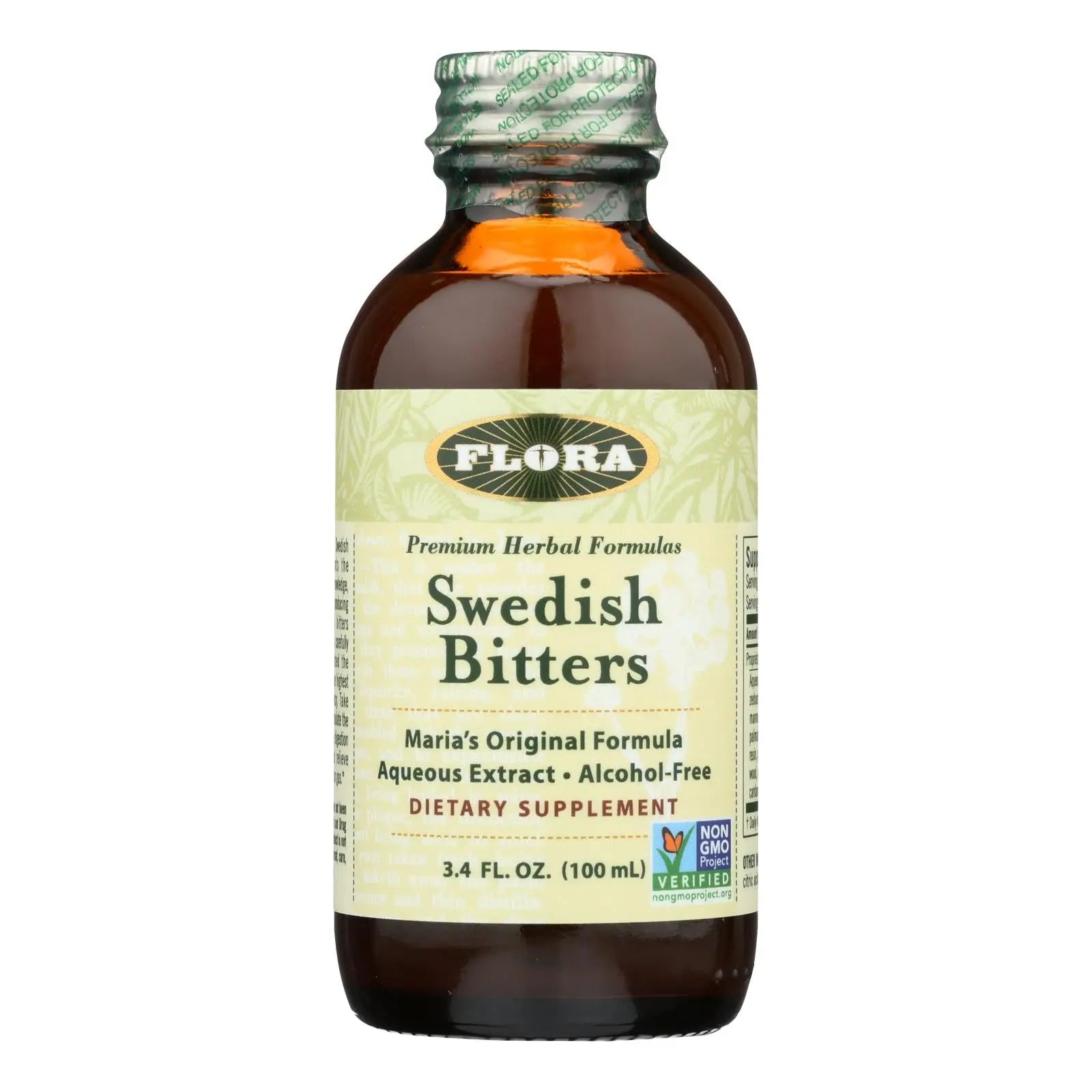 Flora - Swedish Bitters Alcohol Fr - 1 Each-3.4 Fz Flora