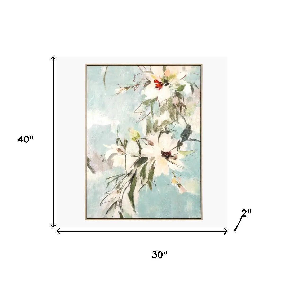 Floral Dance Hand Painted Light Brown Floater Frame Wall Art Homeroots Home Decor