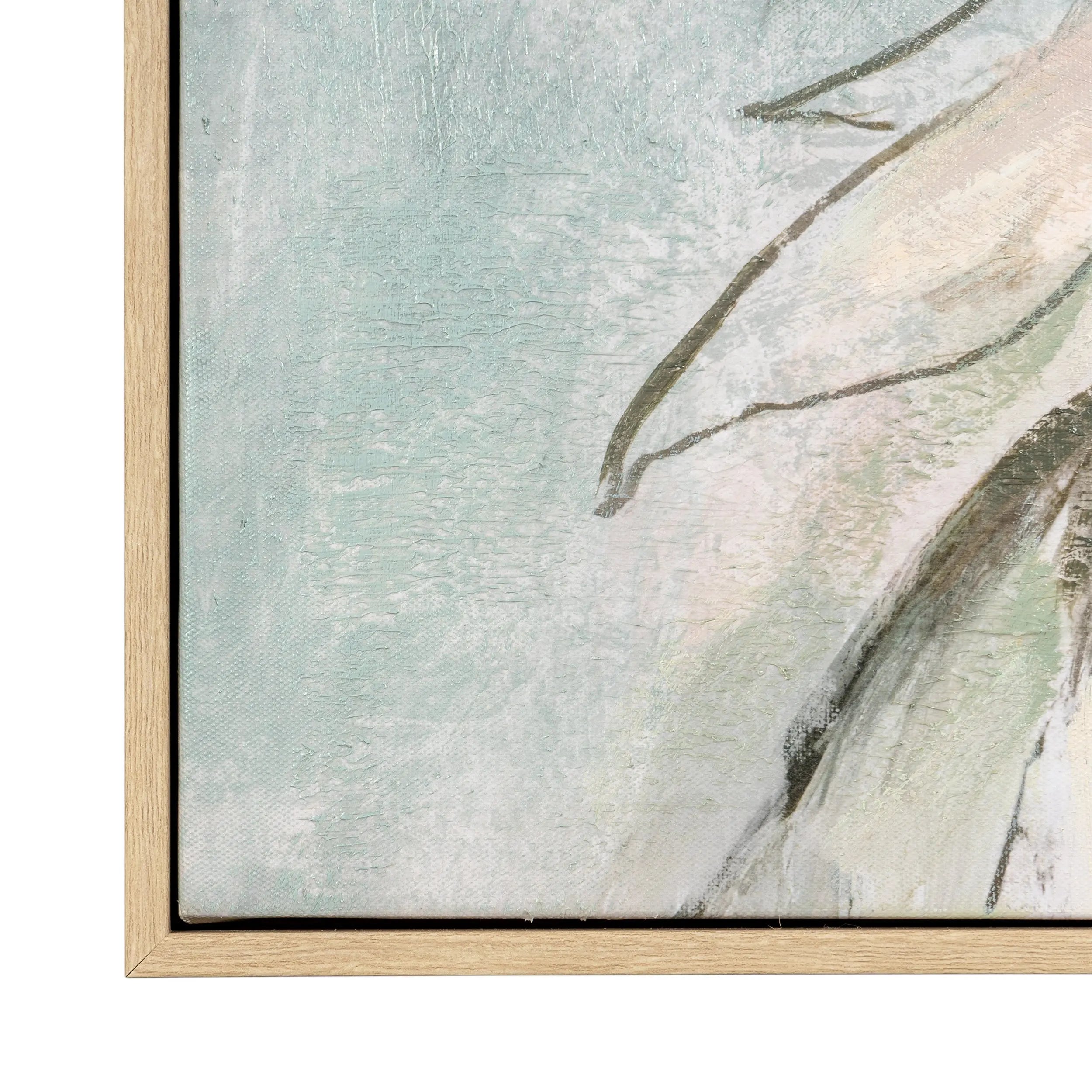 Floral Dance Hand Painted Light Brown Floater Frame Wall Art Homeroots Home Decor