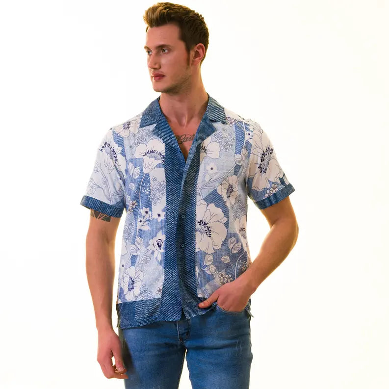 Floral Denim Gravity Homme
