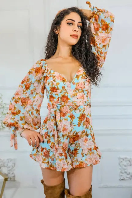 Floral Drops Ruffle Romper SurelyMine