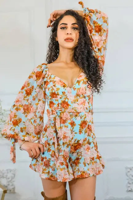 Floral Drops Ruffle Romper SurelyMine