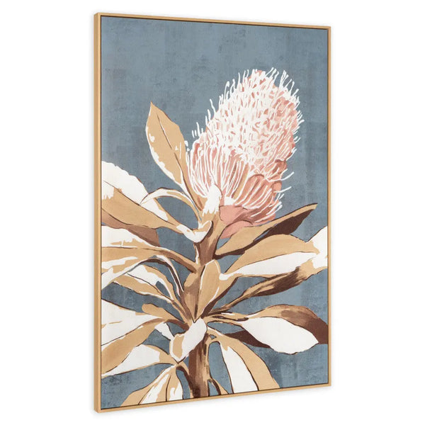 Floral Impression Hand Painted Light Brown Floater Frame Wall Art Homeroots Home Decor