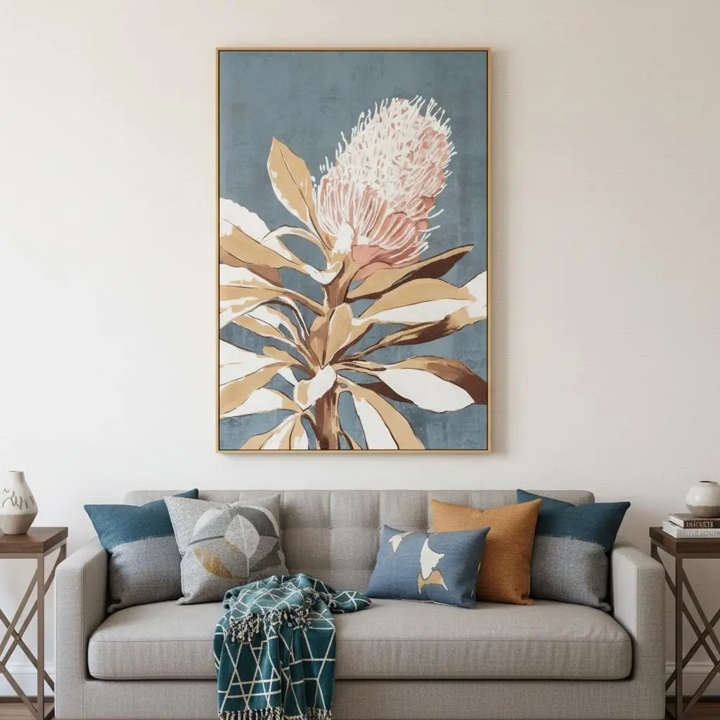 Floral Impression Hand Painted Light Brown Floater Frame Wall Art Homeroots Home Decor