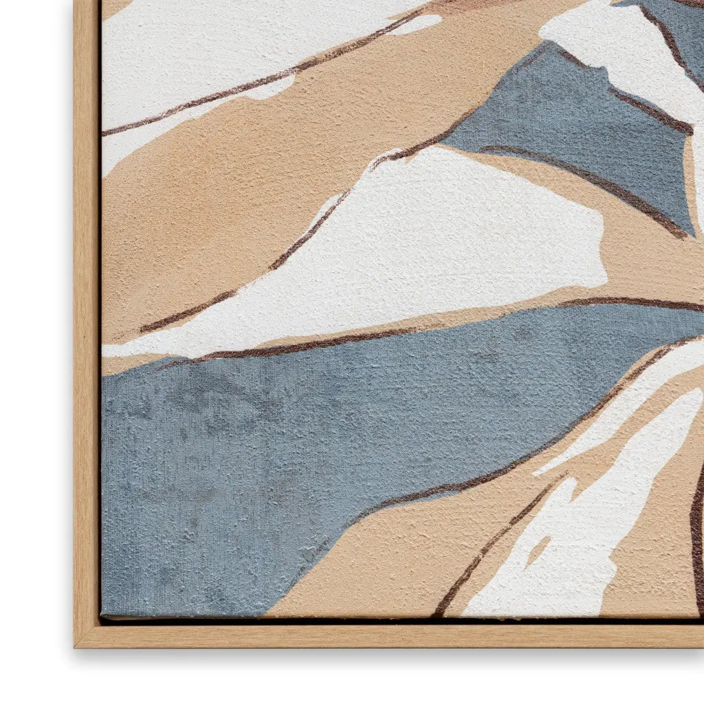 Floral Impression Hand Painted Light Brown Floater Frame Wall Art Homeroots Home Decor