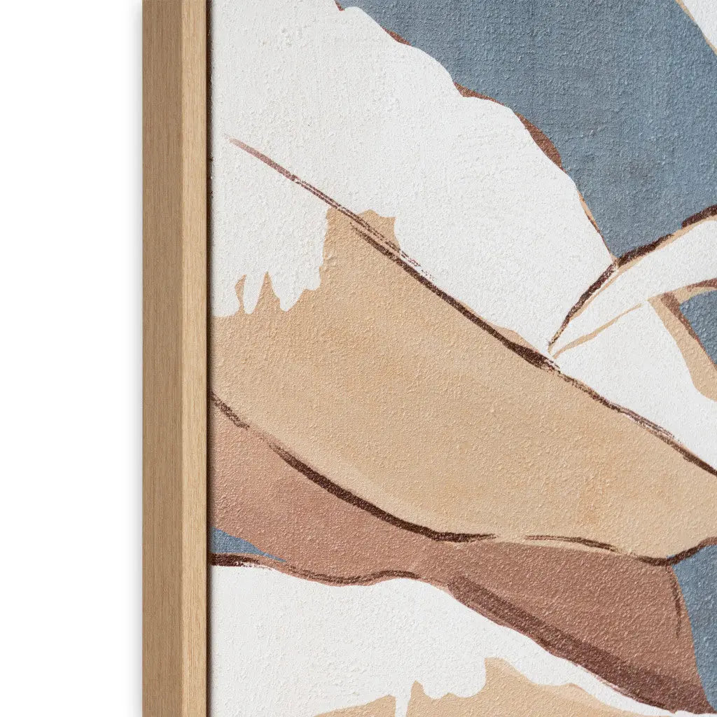 Floral Impression Hand Painted Light Brown Floater Frame Wall Art Homeroots Home Decor