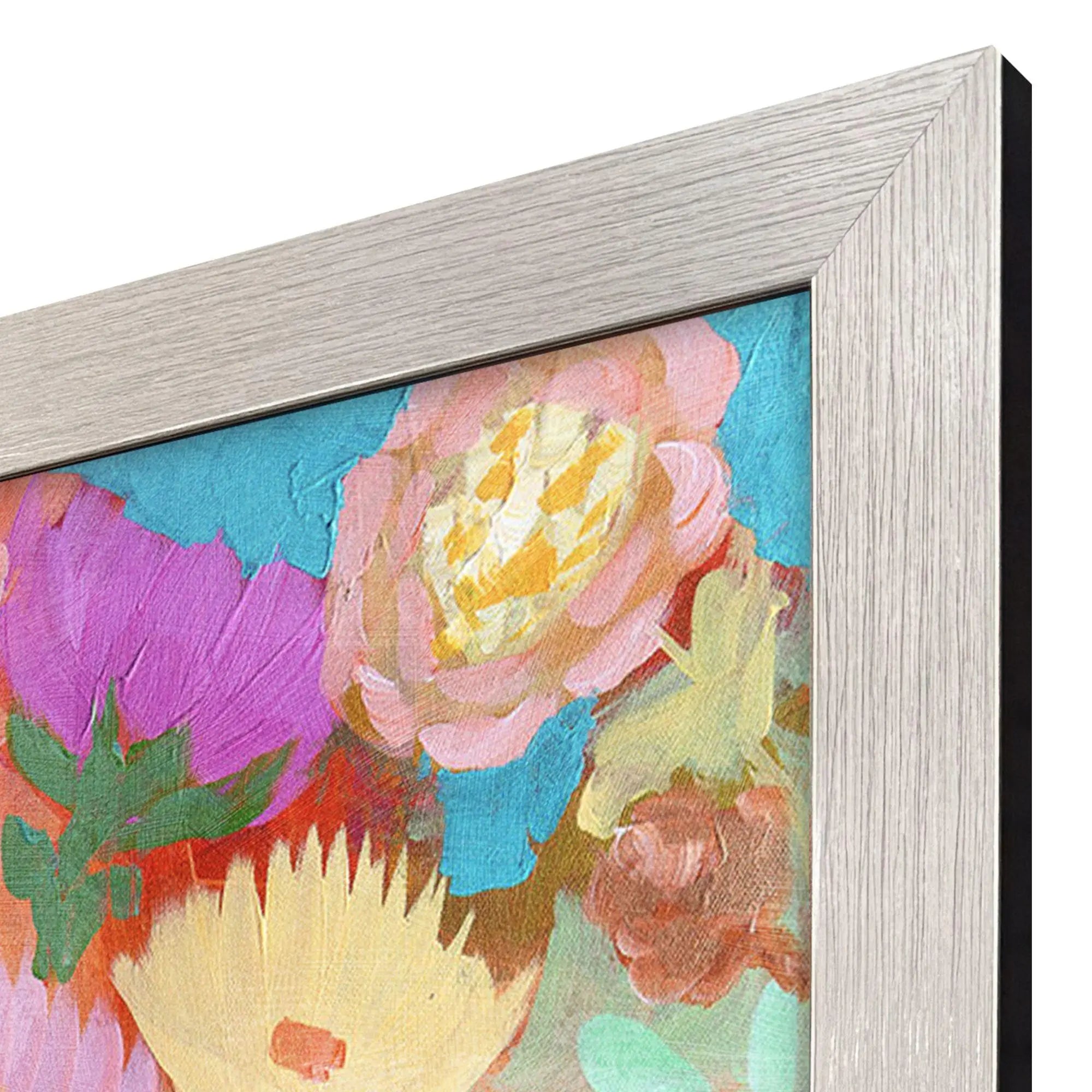 Floral Peacock II Silver Framed Wall Art Homeroots Home Decor