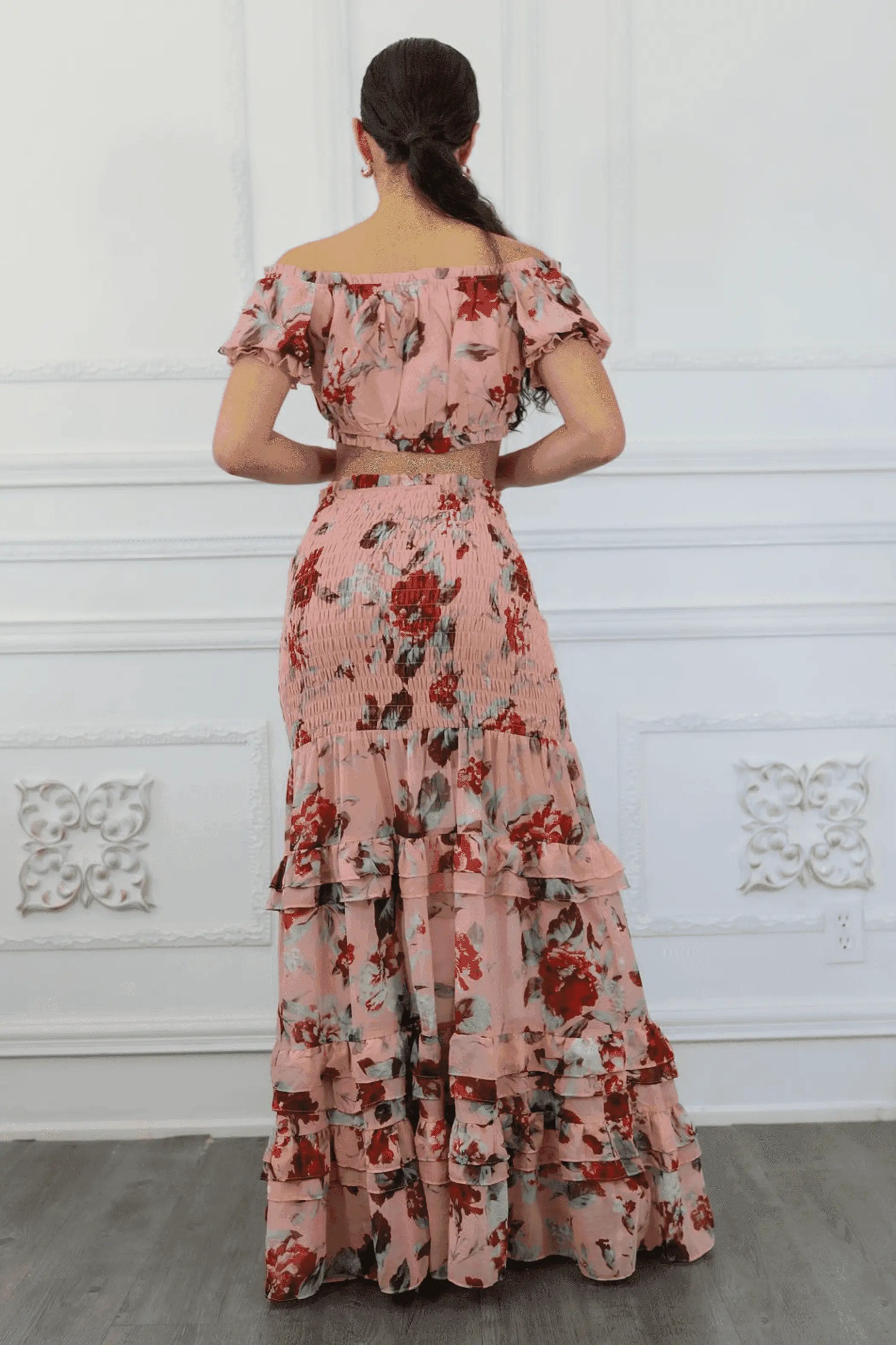 Floral Scrunch Skirt Set SurelyMine