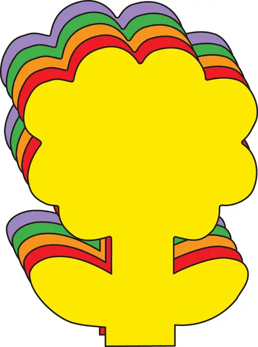 Flower Assorted Color Creative Cut-Outs Creative Shapes