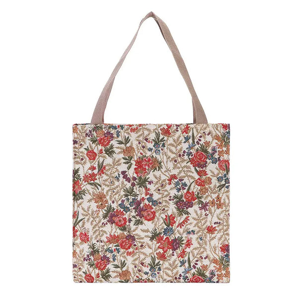 Flower Meadow Foldable Gusset Bag Signare USA