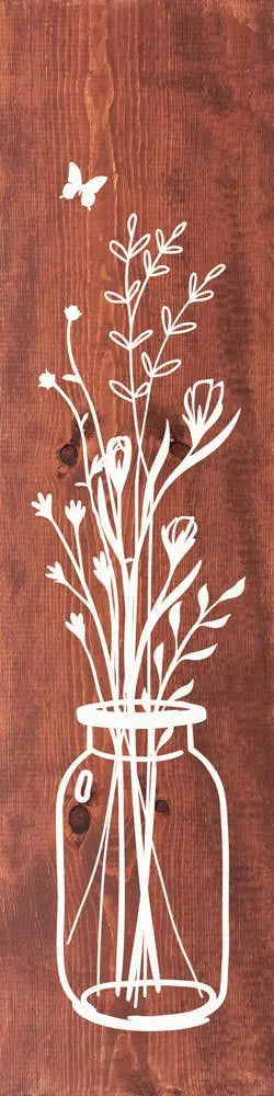 Flower Vase Silhouette (farmhouse) Sawdust City