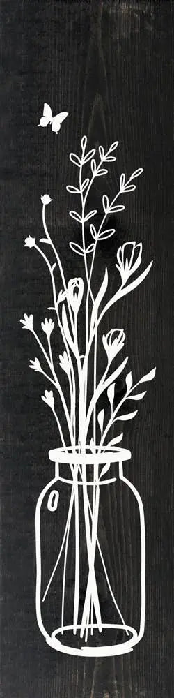 Flower Vase Silhouette (farmhouse) Sawdust City