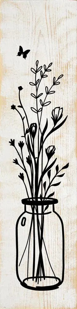Flower Vase Silhouette (farmhouse) Sawdust City