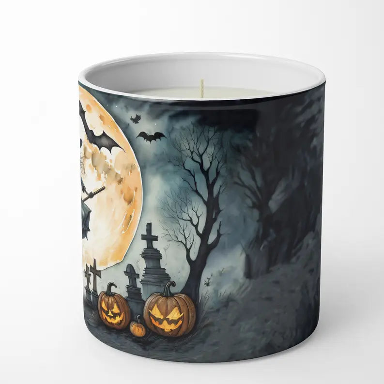 Flying Witch Spooky Halloween Pair of Pot Holders Caroline's Treasures