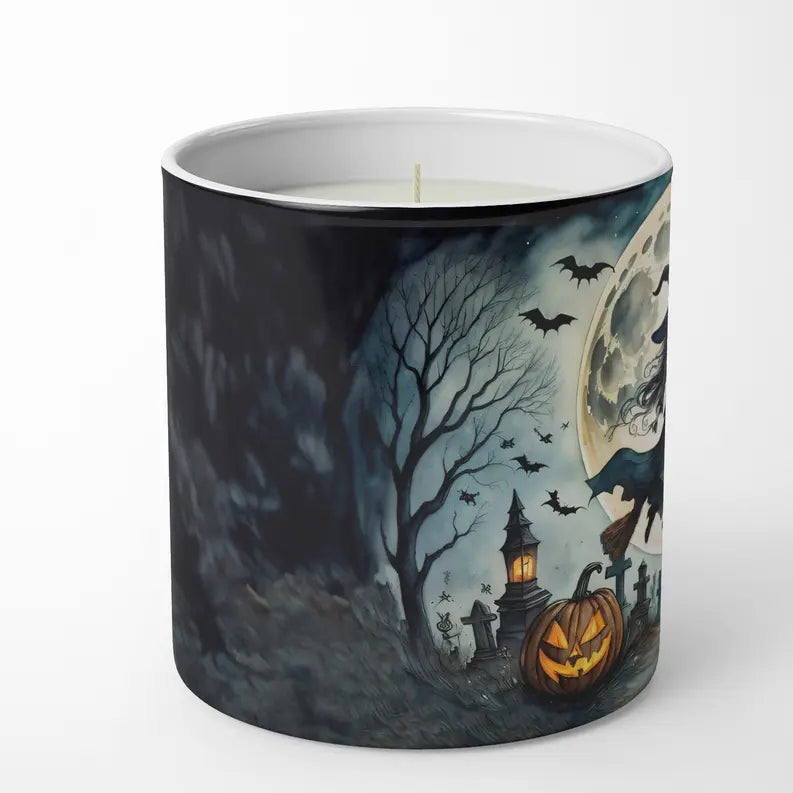 Flying Witch Spooky Halloween Pair of Pot Holders Caroline's Treasures