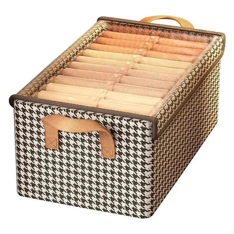 Foldable Fabric Storage Box for Home Dormitory, Clothes and Pants Wardrobe Storage Bin, Large Capacity Multifunctional Organizer GreatEagleInc