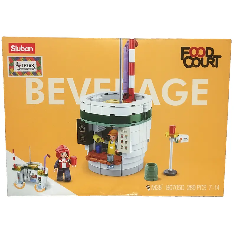 Food Court Beverage House Building Brick Kit (283 Pcs) Texas Toy Distribution