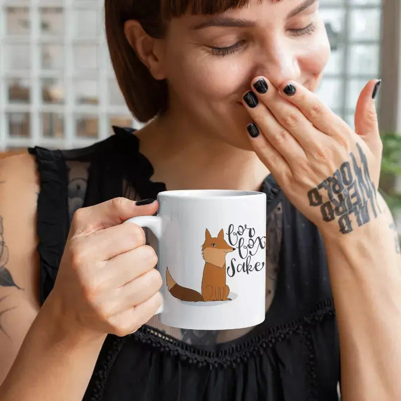 For Fox Sake Coffee Mug Black Cat Bazaar