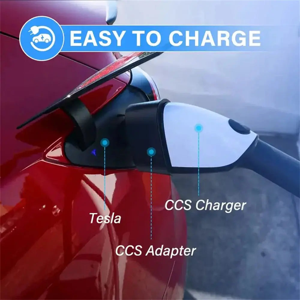 For Tesla American Standard DC Fast Charging Converter Tesla Converter CCS1 Converter CCS1 to Tesla charging head adapter GreatEagleInc