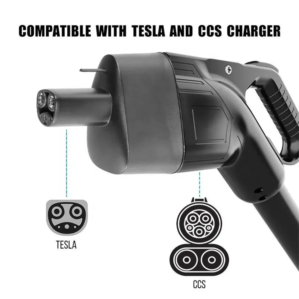 For Tesla American Standard DC Fast Charging Converter Tesla Converter CCS1 Converter CCS1 to Tesla charging head adapter GreatEagleInc