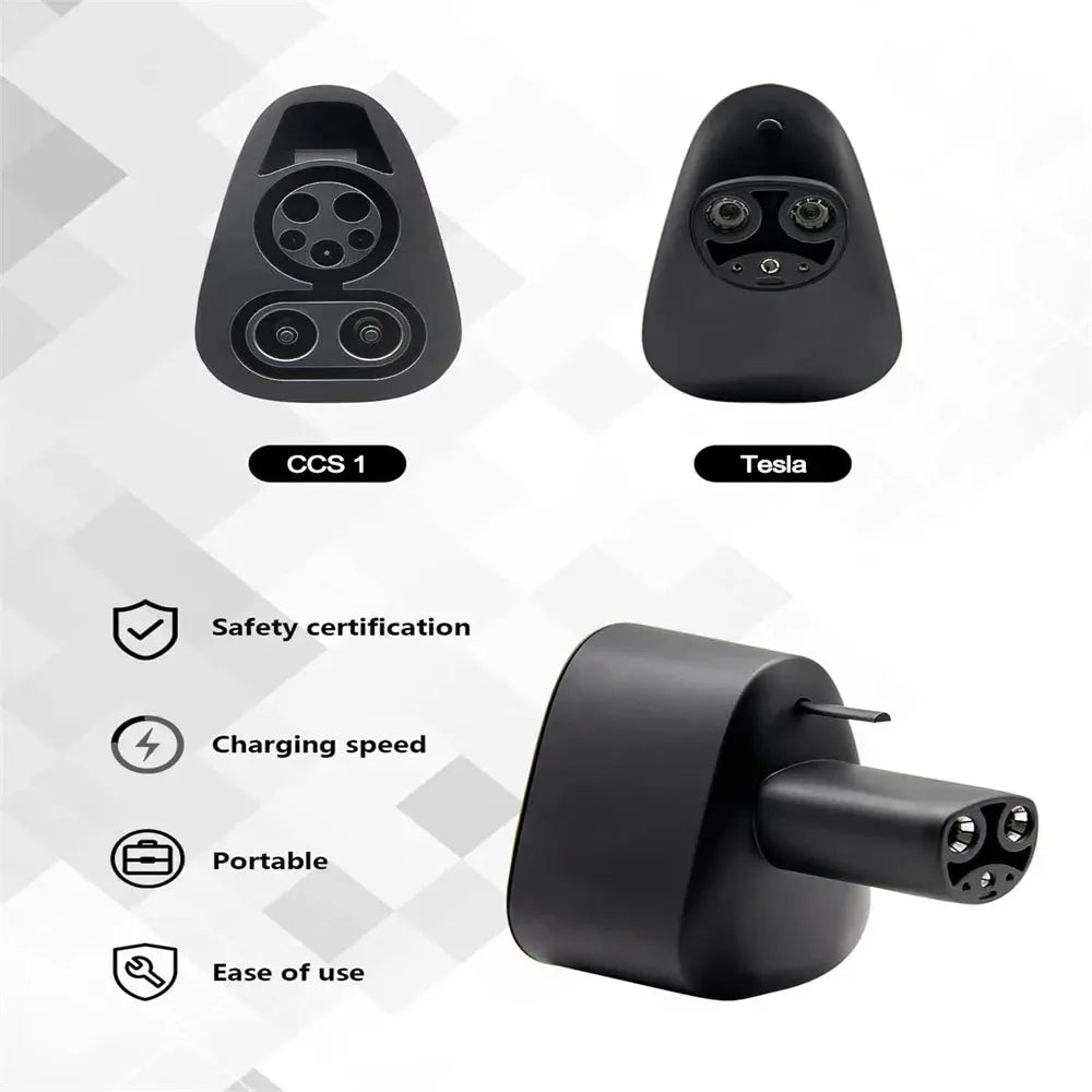 For Tesla American Standard DC Fast Charging Converter Tesla Converter CCS1 Converter CCS1 to Tesla charging head adapter GreatEagleInc