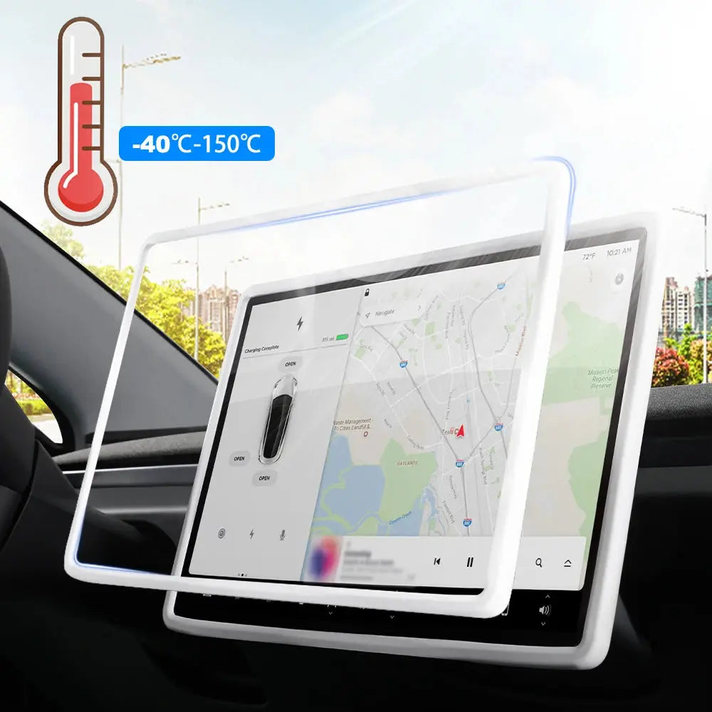 For Tesla Highland Screen Protector Silicone Frame Display Edge Body Cover Central Control Accessories For Tesla Model 3 Y GreatEagleInc
