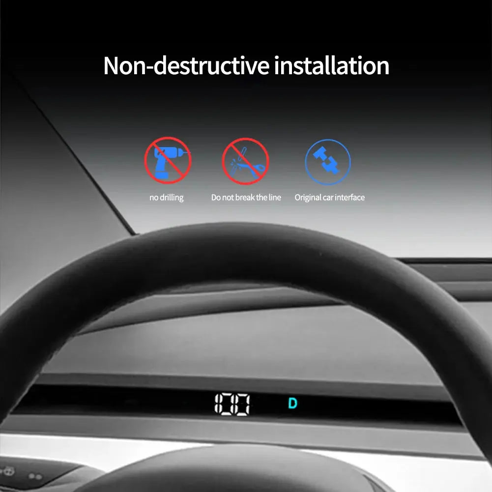 For Tesla Model Y HUD Head-up Display For Tesla Model 3 Dedicated Head-up Display Speedometer For TESLA Car Model 3 Accessiores GreatEagleInc