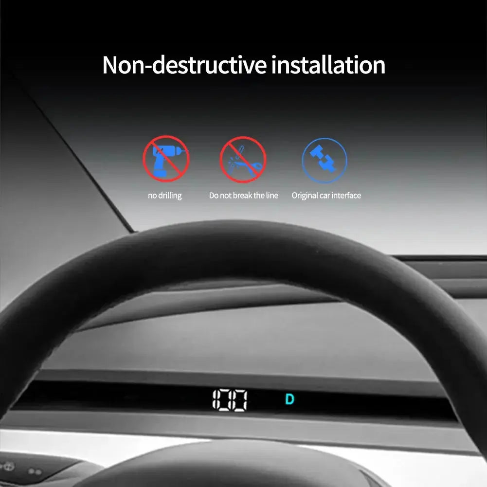 For Tesla Model Y HUD Head-up Display For Tesla Model 3 Dedicated Head-up Display Speedometer For TESLA Car Model 3 Accessiores GreatEagleInc